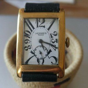 Hermes Rectangular Antique RUNS GREAT 1930's VERY RARE w/ Wood Box